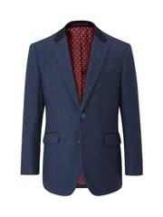 Skopes Blue Tailored Fit Tweed Effect Newsam Jacket - Image 5 of 6
