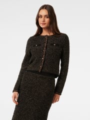Forever New Black Anais Tweed Co-ord Cardigan - Image 1 of 5