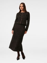 Forever New Black Anais Tweed Co-ord Cardigan - Image 5 of 5