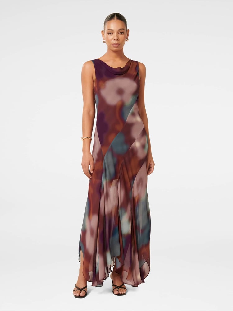 Forever New Brown Sage Sleeveless Hanky Hem Maxi Dress - Image 1 of 4