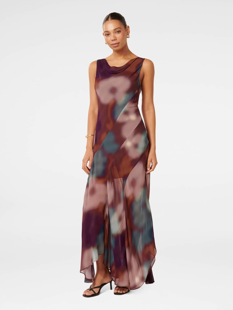 Forever New Brown Sage Sleeveless Hanky Hem Maxi Dress - Image 4 of 4