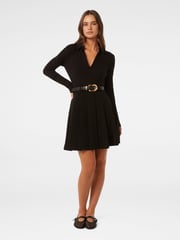 Forever New Black Eliana Pleated Skirt Mini Dress - Image 5 of 5
