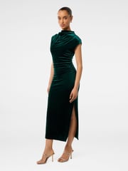Forever New Green Petite Sammy Velvet Bodycon Dress - Image 4 of 4