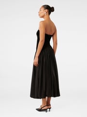 Forever New Black Delilah Velvet Bubble Hem Midi Dress - Image 2 of 4