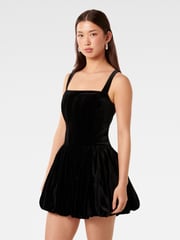 Forever New Black Eleri Corset Bubble Hem Mini Dress - Image 4 of 5