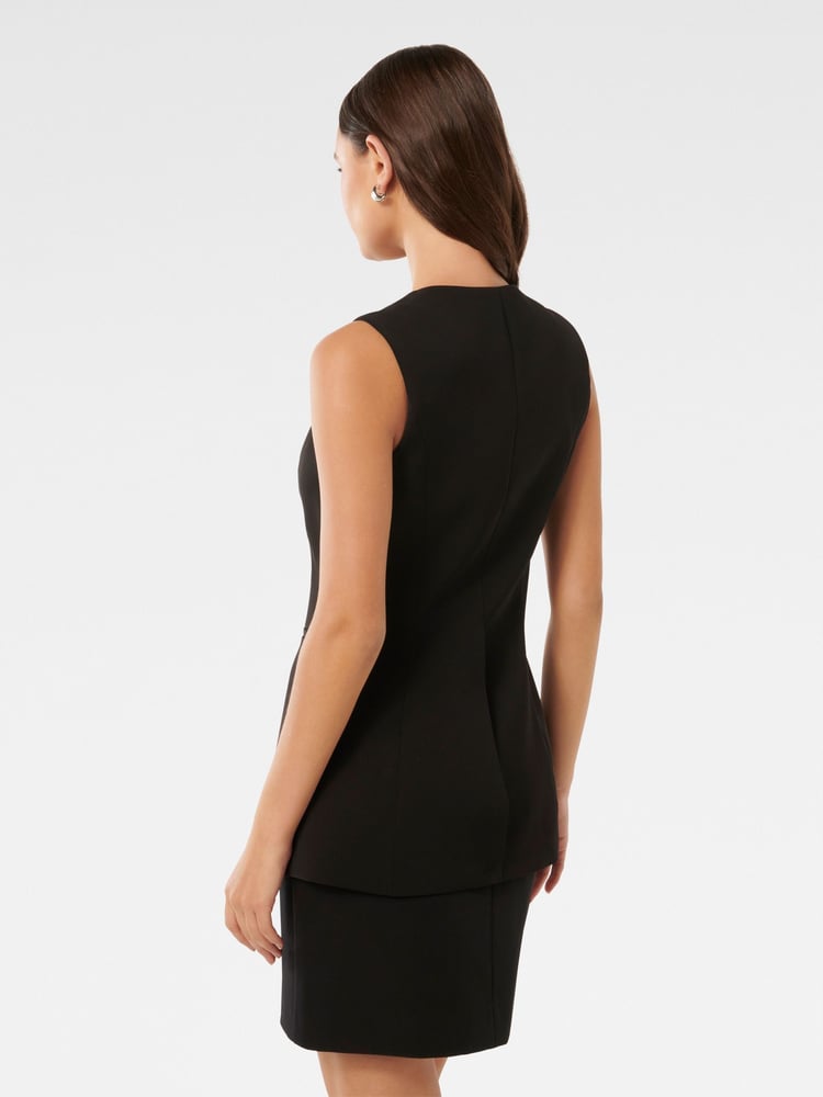 Forever New Black Brydie Vest Top - Image 2 of 5