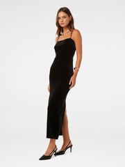 Forever New Black Skyler Strappy Velvet Midi Dress - Image 4 of 4