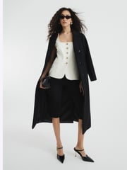 River Island Cream Square Neck Waistcoat - Image 4 of 6