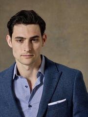 Skopes Blue Tailored Fit Tweed Effect Ingram Jacket - Image 2 of 6