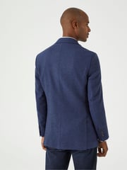 Skopes Blue Tailored Fit Tweed Effect Ingram Jacket - Image 3 of 6