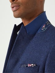 Skopes Blue Tailored Fit Tweed Effect Ingram Jacket - Image 4 of 6