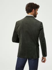 Skopes Green Tailored Fit Corduroy Taylor Jacket - Image 2 of 6