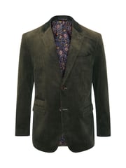 Skopes Green Tailored Fit Corduroy Taylor Jacket - Image 5 of 6