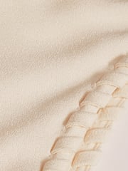Reiss Cream Athene Atelier Satin Crepe Cut-Out Maxi Dress - Image 6 of 6
