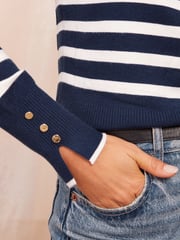 Friends Like These Stripe Long Sleeve Crew Neck Jumper - Image 2 of 4