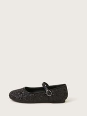 Monsoon Black All-Over Glitter Ballet Flats - Image 2 of 3