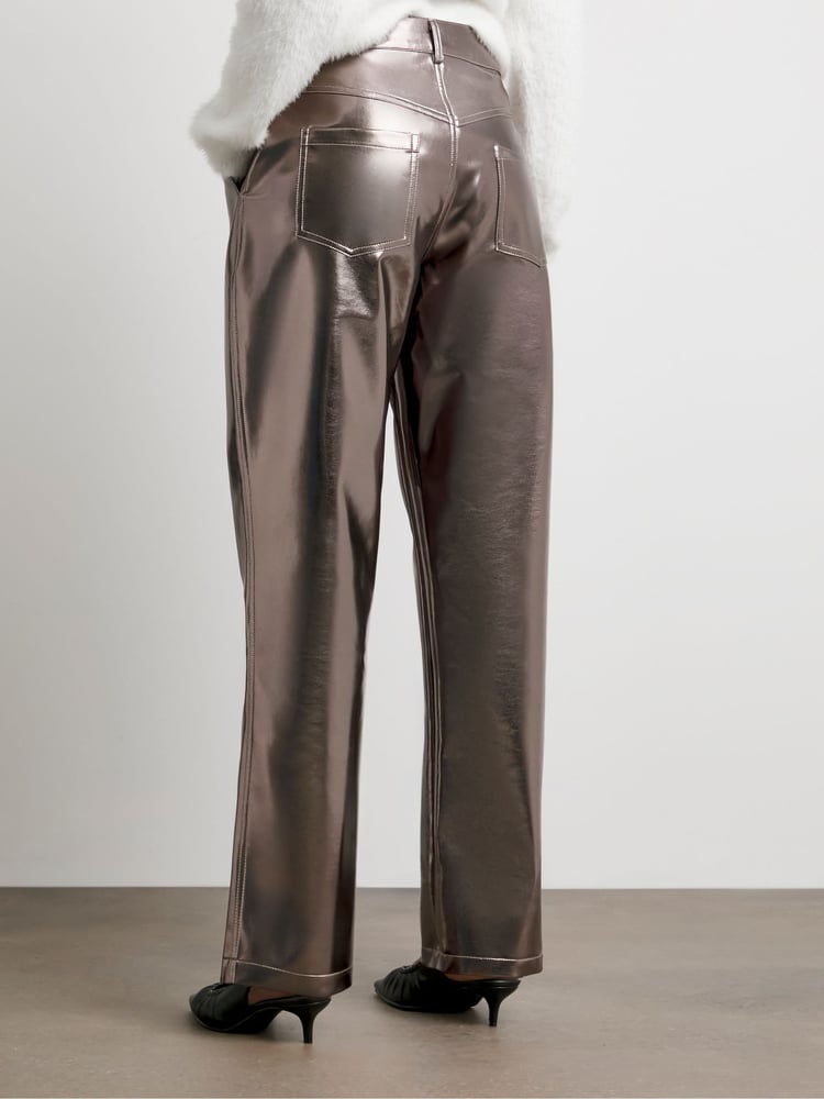 Joanna Hope Metallic PU Trousers - Image 2 of 4