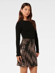 Forever New Black Kylie Sequin Knit Dress - Image 4 of 5
