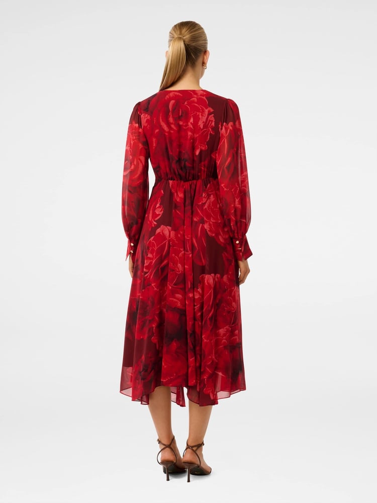 Forever New Red Sydney Printed Midi Dress - Image 2 of 4