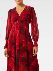 Forever New Red Sydney Printed Midi Dress - Image 3 of 4