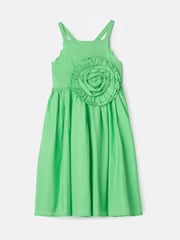 Angel & Rocket Green Alegra Corsage Scallop 100% Cotton Dress - Image 6 of 8