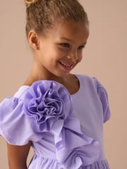 Angel & Rocket Purple Lourdes Corsage Waist Dress - Image 12 of 14