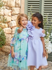Angel & Rocket Purple Lourdes Corsage Waist Dress - Image 7 of 14