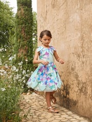 Angel & Rocket Green Darcy Mint Petal Print 100% Cotton Skirt - Image 4 of 11