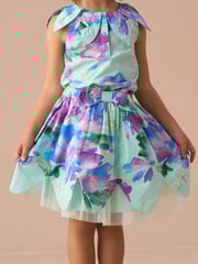 Angel & Rocket Green Darcy Mint Petal Print 100% Cotton Skirt - Image 5 of 11