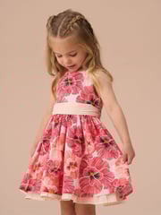 Angel & Rocket Red Bella Coral Tie Waist Dress And Bloomer Set - Image 1 of 4