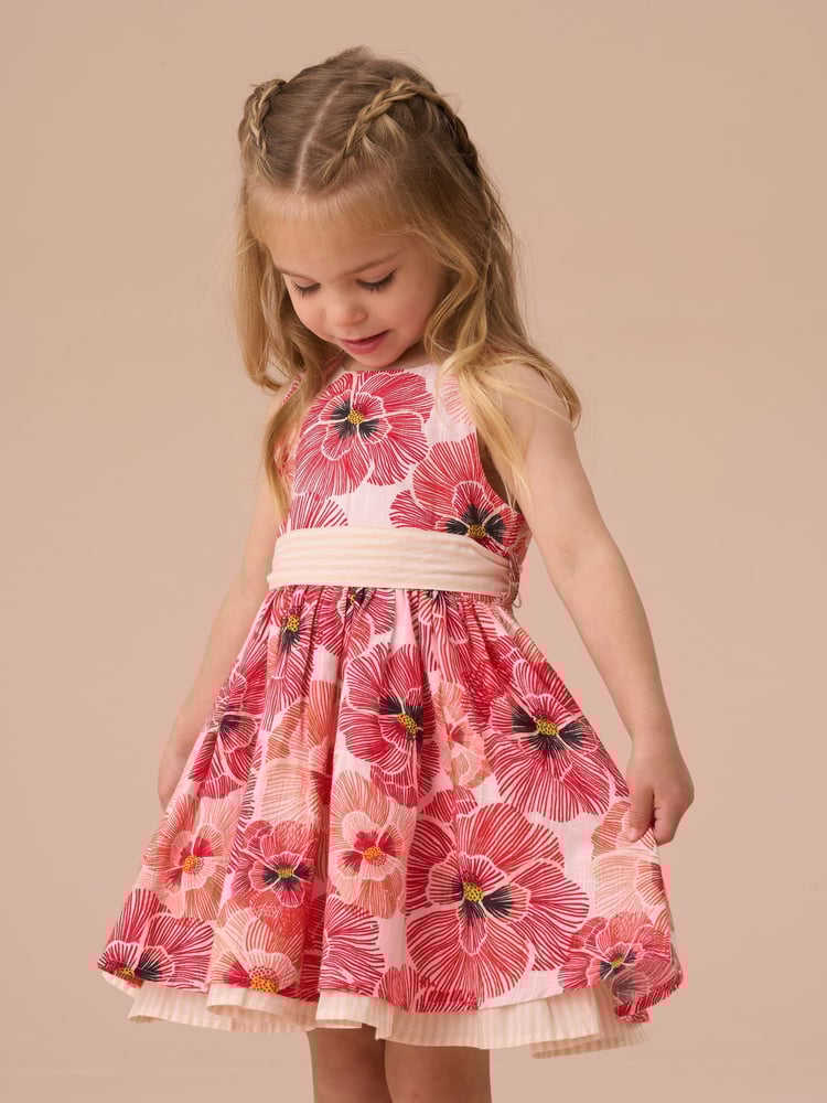 Angel & Rocket Red Bella Coral Tie Waist Dress And Bloomer Set - Image 1 of 4