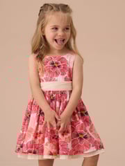 Angel & Rocket Red Bella Coral Tie Waist Dress And Bloomer Set - Image 2 of 4