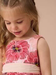 Angel & Rocket Red Bella Coral Tie Waist Dress And Bloomer Set - Image 4 of 4