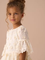 Angel & Rocket Cream Delphine Embellished Swing Dress - Image 16 of 19