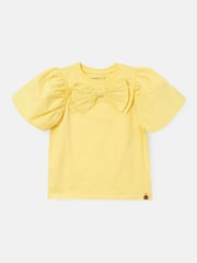 Angel & Rocket Yellow Aofie Bow T-Shirt - Image 5 of 7