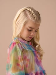 Angel & Rocket Light Pink Eleanor Floral Print Mesh Dress - Image 5 of 8