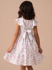 Angel & Rocket White Flori Pleated Collar 100% Cotton Dress - Image 2 of 8