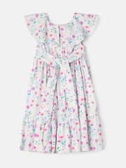 Angel & Rocket White Flori Pleated Collar 100% Cotton Dress - Image 7 of 8