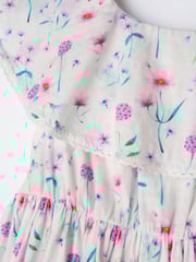 Angel & Rocket White Flori Pleated Collar 100% Cotton Dress - Image 8 of 8