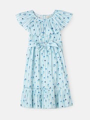 Angel & Rocket Blue Flori Pleated Collar 100% Cotton Dress - Image 5 of 7