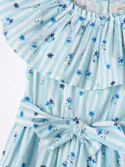 Angel & Rocket Blue Flori Pleated Collar 100% Cotton Dress - Image 7 of 7