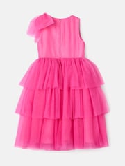 Angel & Rocket Pink Sienna Bow Tiered Mesh Dress - Image 13 of 14