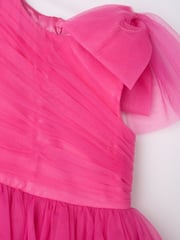 Angel & Rocket Pink Sienna Bow Tiered Mesh Dress - Image 14 of 14