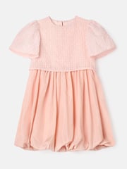 Angel & Rocket Pink Ottilie Puff Ball Angel Sleeve Dress - Image 5 of 7