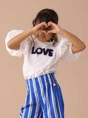 Angel & Rocket White Agatha Heart Print Rib T-Shirt - Image 2 of 7