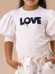Angel & Rocket White Agatha Heart Print Rib T-Shirt - Image 4 of 7