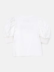 Angel & Rocket White Agatha Heart Print Rib T-Shirt - Image 6 of 7