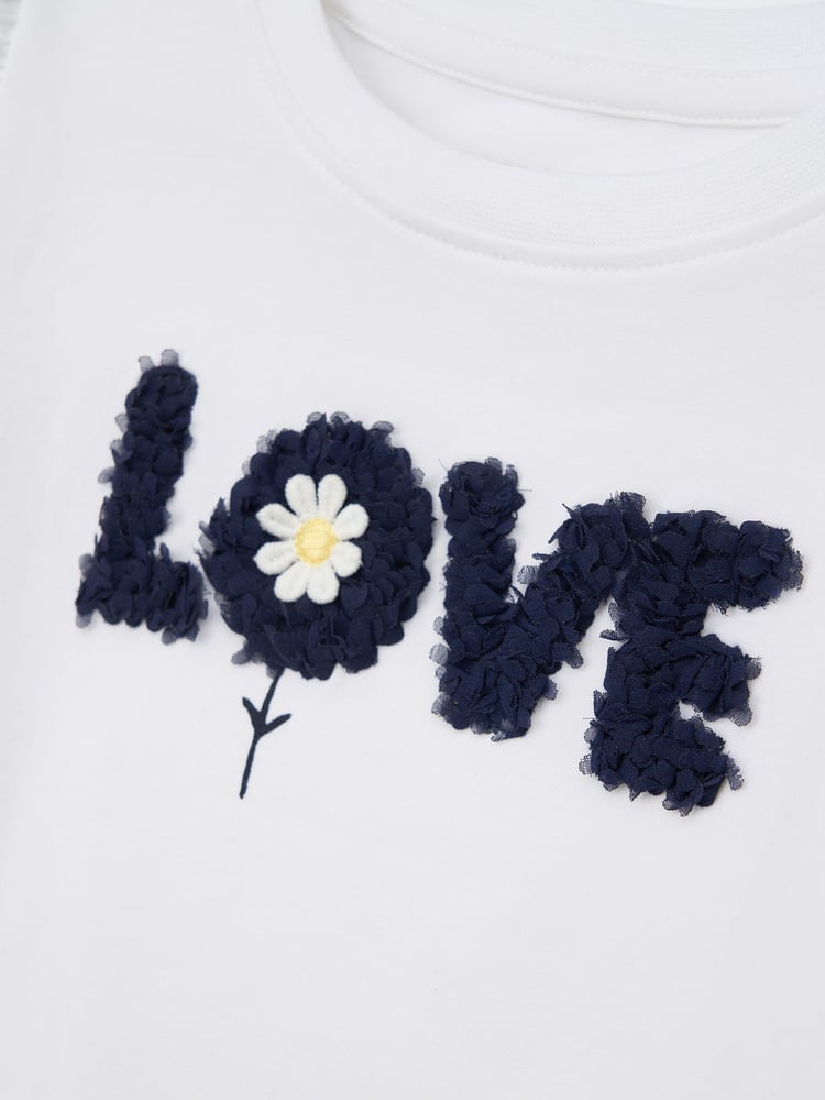 Angel & Rocket White Agatha Heart Print Rib T-Shirt - Image 7 of 7
