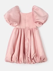 Angel & Rocket Elle Pink Bubble Hem Satin Dress - Image 14 of 15