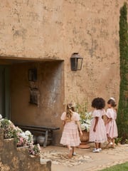 Angel & Rocket Elle Pink Bubble Hem Satin Dress - Image 6 of 15